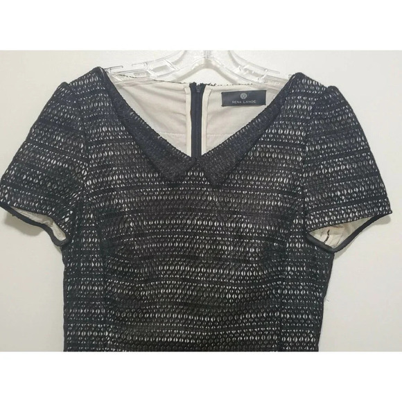 Rena Lang Black Mesh Crochet Design with Ivory - Picture 2 of 12